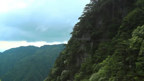 Yangshimu Mountains time lapse Stock Footage 168090570