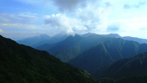 Yangshimu Mountains time lapse Stock Footage 168092608