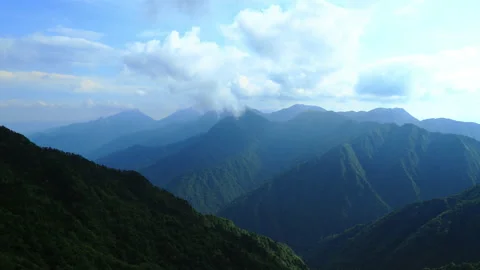 Yangshimu Mountains time lapse Stock Footage 168092677