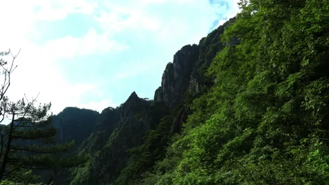 Yangshimu Mountains time lapse Stock Footage 168093318