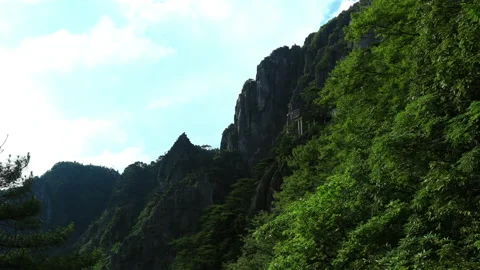 Yangshimu Mountains time lapse Stock Footage 168096942