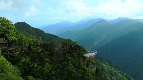 Yangshimu Mountains time lapse Stock Footage 168097814