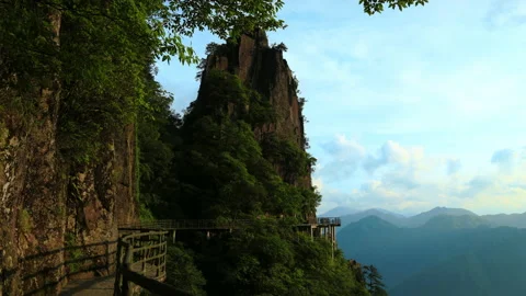 Yangshimu Mountains time lapse 스톡 동영상 168098334