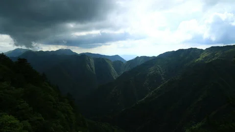 Yangshimu Mountains time lapse Stock Footage 168100293