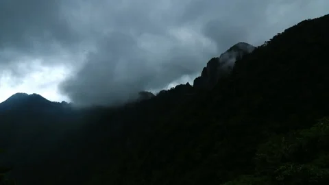 Yangshimu Mountains time lapse Stock Footage 168100543