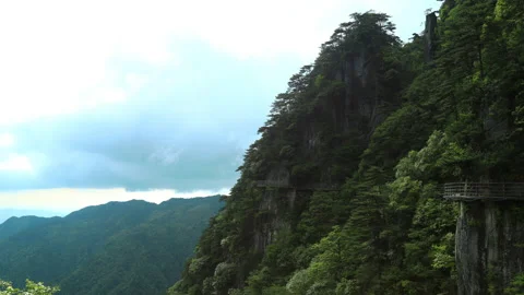 Yangshimu Mountains time lapse Stock-Footage 168100830
