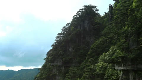 Yangshimu Mountains time lapse Stock Footage 168100843