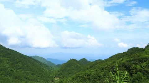 Yangshimu Mountains time lapse Stock Footage 168112805