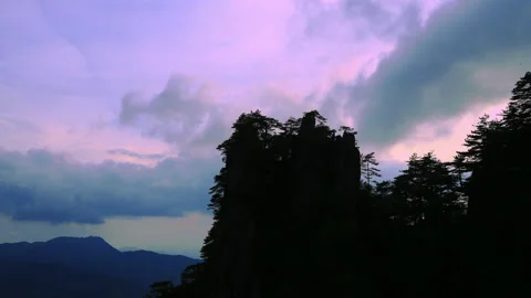 Yangshimu sunrise time lapse Stock Footage 168098828