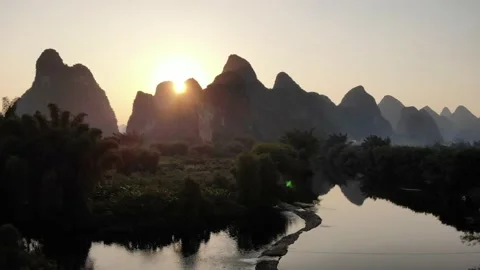 Yangshuo - Sunset Stock Footage 142090620