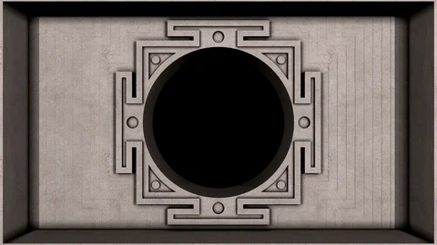 Yantra Frame 3D animation. Incl ALPHA MATTE. Video stock 119040401