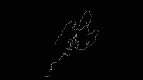 Yap Island state map of Micronesia outli... | Stock Video | Pond5