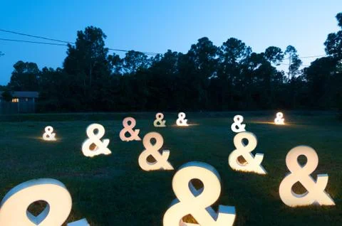 Yard of Ampersands Stock Photos