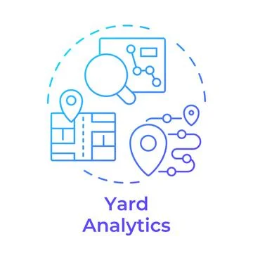 Yard analytics blue gradient concept icon イラスト素材