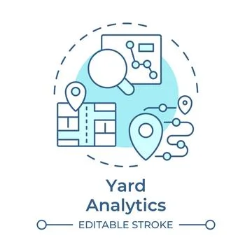 Yard analytics soft blue concept icon イラスト素材
