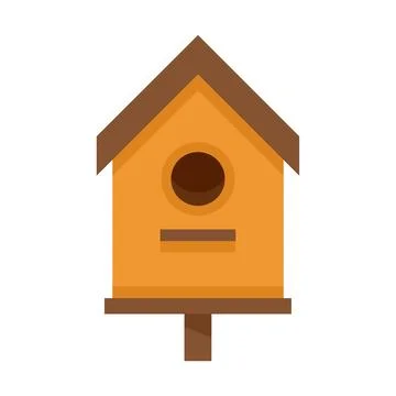Yard bird house icon flat isolated Stock Illustration