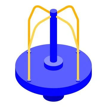 Yard carousel icon, isometric style Illustrazione stock