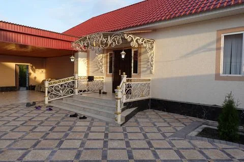 Yard design in a private house Stock Photos