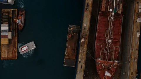 The Yard Dock Ship Bahamas HD Stock Footage 99047289