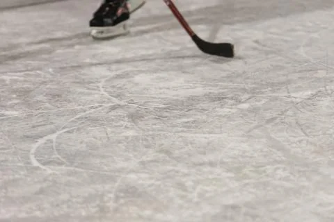 Yard ice rink. Stock Photos