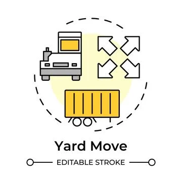 Yard move multi color concept icon Stock Illustration