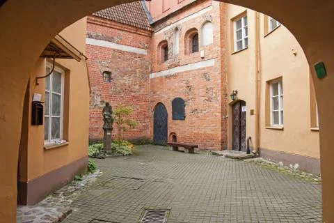 The yard of the old city. Stock Photos