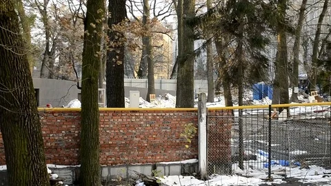 Yard People In Fast Motion An Front View Stock Footage 84013652