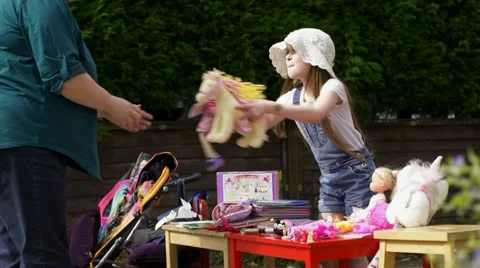 Yard sale Stock Footage 22667617