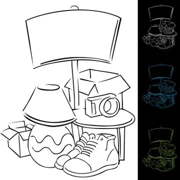 Yard sale Stock Illustration