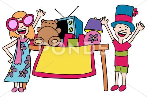 Yard sale Stock Illustration