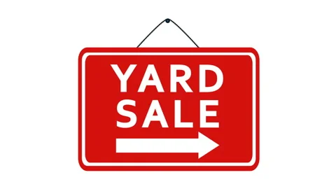 Yard Sale Sign Animation on White Backgr... | Stock Video | Pond5