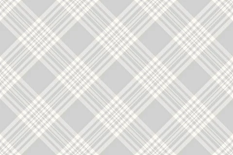 Yard textile pattern seamless, subtle fabric check tartan. Grey plaid vecto.. Stock Illustration
