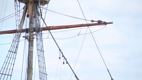 Yardarm of ship Stock Footage 73746075
