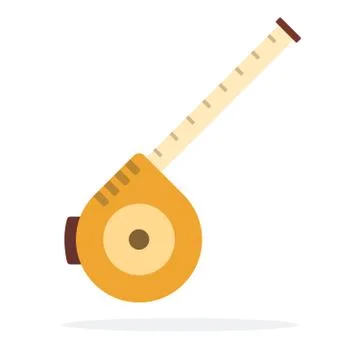 Yardstick in the coil vector flat isolated Ilustração Stock