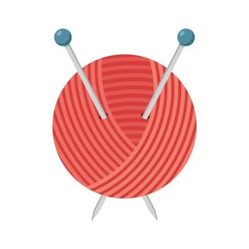Yarn ball icon in flat style. Skein vector illustration on isolated backgro.. Stock Illustration