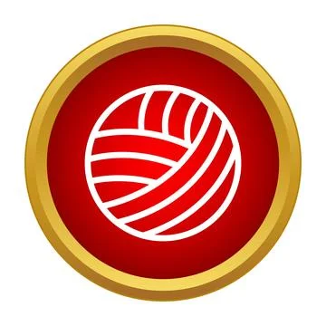 Yarn ball icon representing knitting and craft hobby Иллюстрация