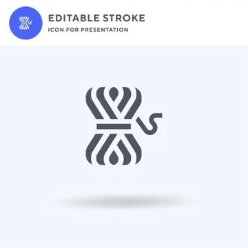 Yarn Ball icon vector, filled flat sign, solid pictogram isolated on white, logo Stock Illustration