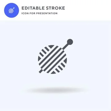 Yarn Ball icon vector, filled flat sign, solid pictogram isolated on white, logo Stock Illustration