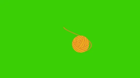 Yarn Ball Loop Animation Stock Footage 340607634