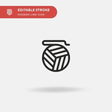 Yarn Ball Simple vector icon. Illustration symbol design template for web mob Illustrazione stock