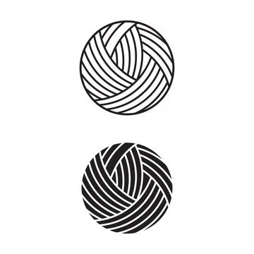 Yarn Ball Vector icon design illustration Stock Illustration