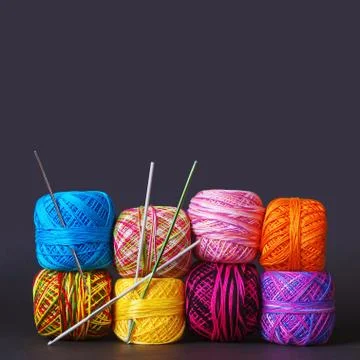 Yarn coils Foto stock