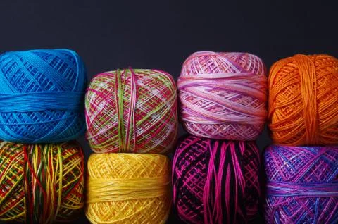 Yarn coils Stock Photos