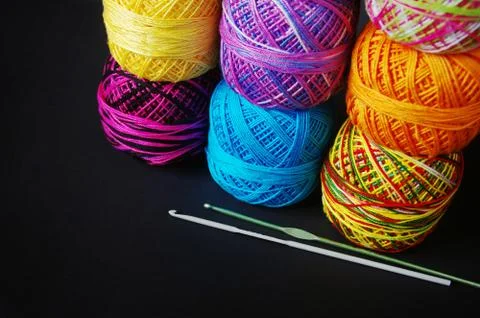 Yarn coils Stock Photos