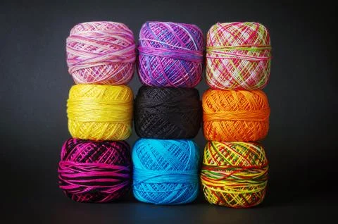 Yarn coils Stock Photos