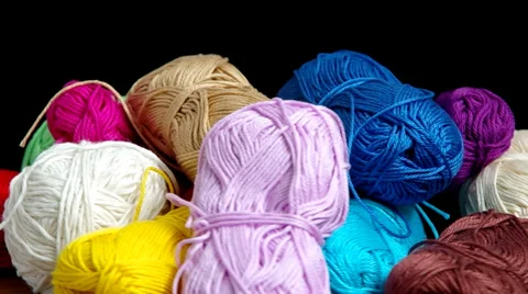 Yarn for crocheting Stock Footage 37123612