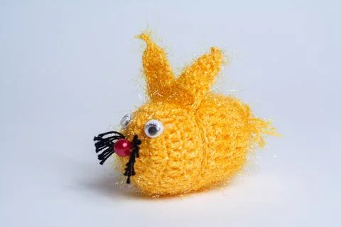 Yarn, easter bunny, handmade Foto stock