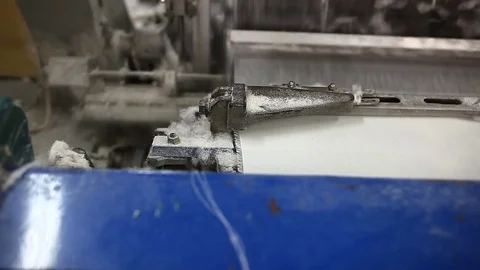 Yarn factory The loom is working Stock Footage 74194240