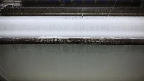 Yarn factory The loom is working Stock Footage 74194828