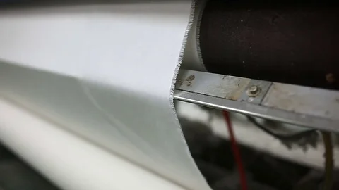 Yarn factory The loom is working Stock Footage 74198309